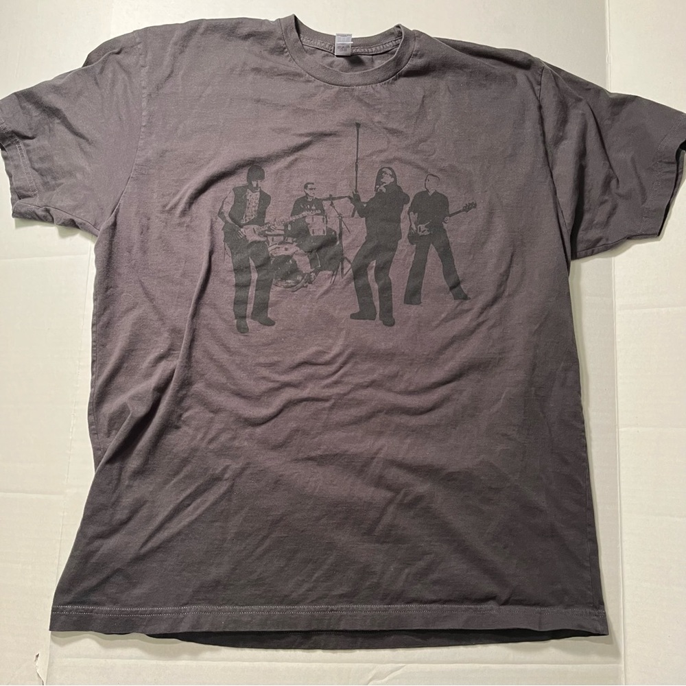 VINTAGE U2 VertigoT-Shirt XL Tour 2005 Gray 2-Sided Cotton American Apparel USA